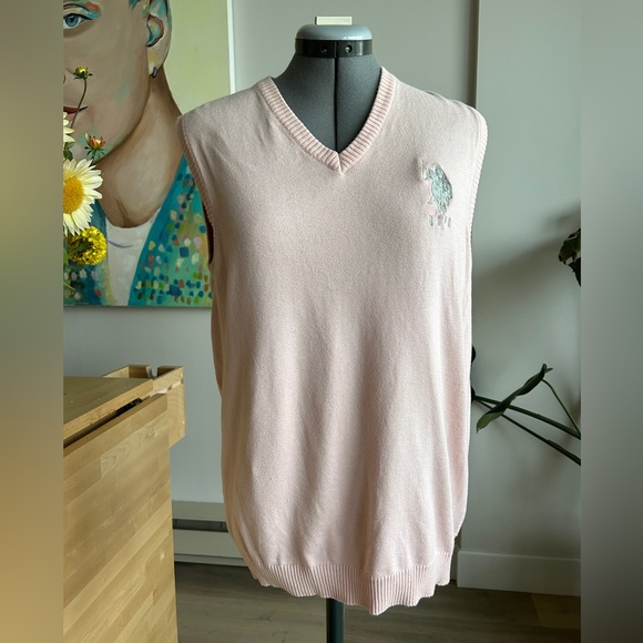 U.S. Polo Assn Pink Sweater Vest - Picture 6 of 6